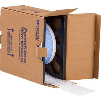Imágen de Brady Blanco Transferencia térmica PS-187-2-WT-3 Manga para impresora de transferencia térmica troquelada (Imagen principal del producto)