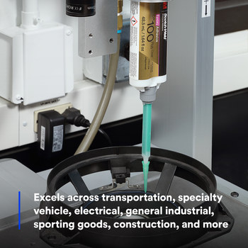 3M Scotch-Weld DP100 Plus Clear Two-Part Epoxy Adhesive - Base & Accelerator (B/A) - 48.5 ml Dual Cartridge - 08976