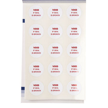 Imágen de Brady Rojo sobre blanco Círculo Vinilo TL-PK-3 Sello a prueba de manipulación (Imagen principal del producto)