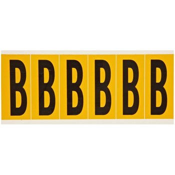 Imágen de Brady 15 Series Negro sobre amarillo Interior/exterior Vinilo 15 Series Carta B1550- Etiqueta en forma de letra (Imagen principal del producto)