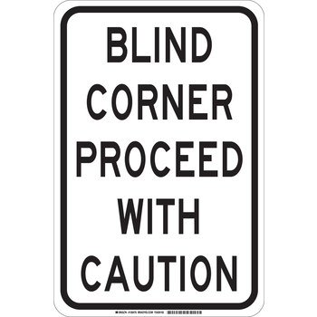 Imágen de Brady B-555 Aluminio Rectángulo Blanco Inglés Carteles de alto, control de tráfico y pancartas 129468 (Imagen principal del producto)