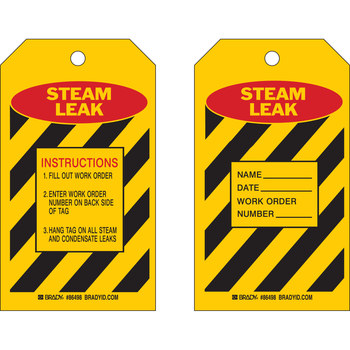 Imágen de Brady Negro/Rojo sobre amarillo Laminado, Ojal de metal, Escribible Poliéster/papel 86498 Etiqueta de mantenimiento (Imagen principal del producto)