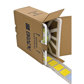 Imágen de Brady Permasleeve Amarillo Termocontraíble, Autoextinguible Transferencia térmica PS-1000-2-YL-S-2 Manga para impresora de transferencia térmica troquelada (Imagen principal del producto)
