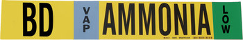 Imágen de Brady Negro/Azul/Verde/Blanco sobre amarillo Vinilo 90400 Marcador de tubería autoadhesivo (Imagen principal del producto)