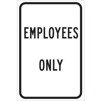 Imágen de Brady B-959 Aluminio Rectángulo Blanco Inglés Cartel de información, restricción y permiso de estacionamiento 115462 (Imagen principal del producto)