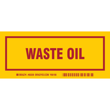 Imágen de Brady Rojo sobre amarillo Rectángulo Laminado Poliéster 60259 Etiqueta de material peligroso (Imagen principal del producto)