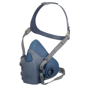 3M 7500 Series 7503 Blue Large Silicone Half Mask Facepiece Respirator