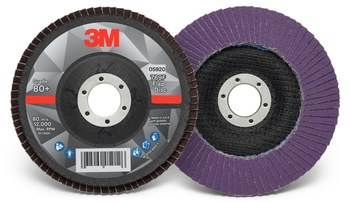 3M 769F Tipo 29 Recubierto Óxido de aluminio cerámico Disco de Aletas - Diámetro 5 pulg. - Agujero Central 7/8 pulg. - 05920