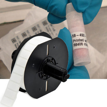 Imágen de Brady Blanco Nailon Transferencia térmica B33-163-499 Rollo de etiquetas para impresora de transferencia térmica troquelado (Imagen principal del producto)