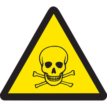 Imágen de Brady Negro sobre amarillo Triángulo Vinilo 60216 Etiqueta de material peligroso (Imagen principal del producto)