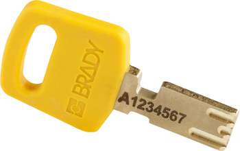 Brady SafeKey Candado de seguridad - Ancho 1 1/2 pulg. - NYL-YLW-38PL-KD