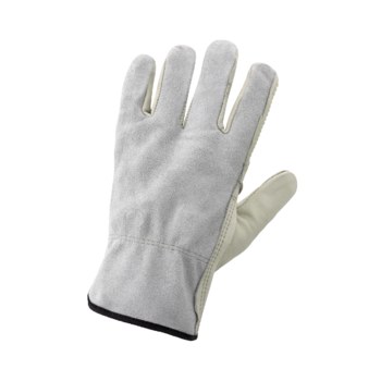 Global Glove 3200PP Gris Grande Cuero Grano Cuero vacuno Cuero Guante para conductor - Pulgar montado - 3200pp lg