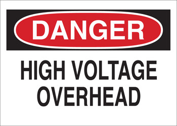Imágen de Brady B-120 Poliéster reforzado con fibra de vidrio Rectángulo Blanco Inglés Cartel de seguridad eléctrica 69024 (Imagen principal del producto)