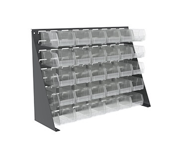 Imagen de Akro-mils 98636 Akrobin, insight 120 lb Gris Revestido en polvo Acero laminado en frío 16 ga Un solo lado Bastidor de mesa con persiana (Imagen principal del producto)