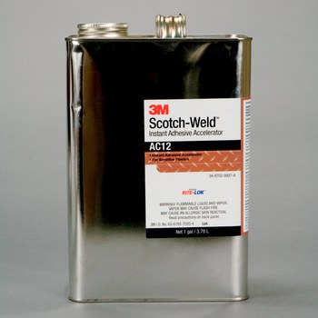 3M Scotch-Weld AC12 Acelerador Transparente Líquido 2 fl oz Botella - Para uso con Acrílico, Cianoacrilato, Epoxi, Uretano - 62727