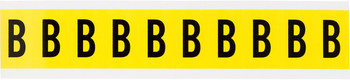 Imágen de Brady 34 Series Negro sobre amarillo Interior Paño de vinilo 34 Series Carta B3430- Etiqueta en forma de letra (Imagen principal del producto)