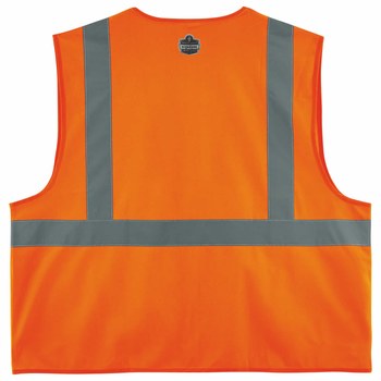 Ergodyne Glowear 8225Z Chaleco de alta visibilidad 21155 - tamaño Grande/XG - Poliéster - Naranja de alta visibilidad - ANSI clase 2