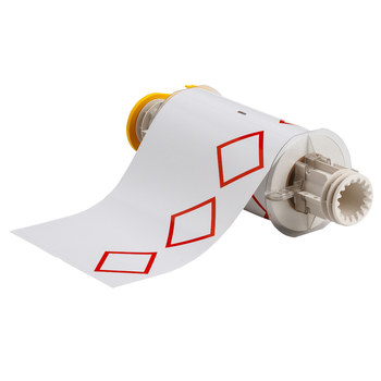 Imágen de Brady Rojo sobre blanco Transferencia térmica 130775 Rollo de etiquetas para impresora de transferencia térmica troquelado (Imagen principal del producto)