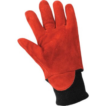 Global Glove Rojo Grande Cuero Dividir Cuero vacuno Guantes aislantes - Pulgar tipo ala - Insulación Thinsulate - 816679-01690