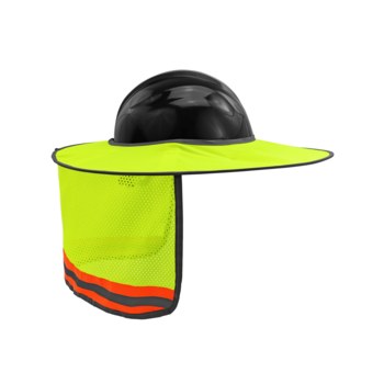 Global Glove FrogWear HV Parasol desmontable para casco GLO-HNS1 - Amarillo/verde de alta visibilidad - 29314