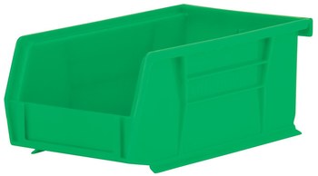 Imagen de Akro-mils Akrobin 10 lb Verde Polímero de grado industrial Colgado/Apilado Contenedor de almacenamiento (Imagen principal del producto)