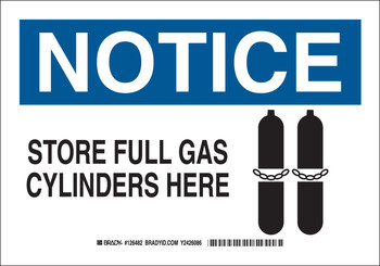 Imágen de Brady B-555 Aluminio Rectángulo Blanco Inglés Señal de almacenamiento de productos químicos 126480 (Imagen principal del producto)
