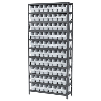 Imagen de Akro-mils AS1279040 Shelfmax 6500 lb Ajustable Blanco Gris Revestido en polvo Acero 22 ga Abierto Ajustable Sistema de estantería fijo (Imagen principal del producto)