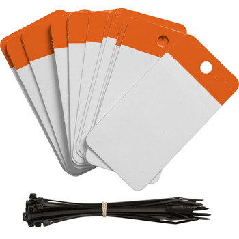 Imágen de Brady Naranja Autolaminados Poliéster 102014 Etiqueta en blanco para marcar cables (Imagen principal del producto)