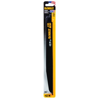 Imágen de Hoja de sierra recíproca 2X Larga vida DWA41612 de Acero de alta velocidad 12 pulg. por de DEWALT (Imagen principal del producto)