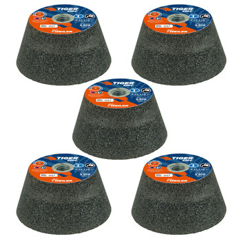 Muelas de vaso portátiles 68352 - 4 pulg. - Zirconia Alumina - 16 - Q