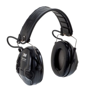 3M Peltor Tactical Sport MT16H210F-479-SV Negro Audífonos para escuchar solamente - Batería Accionado - 20 dB NRR - 318640-04528