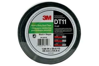 3M DT11 Negro Cinta para ductos - 1.88 pulg. Anchura x 60 yd Longitud - 11 mil Espesor - 17228