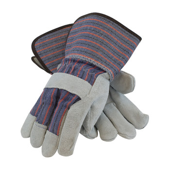 PIP 84-7632 Negro/Azul/Gris/Rojo Mediano Cuero Dividir Cuero vacuno Cuero Guantes de trabajo - Pulgar tipo ala - Longitud 11.8 pulg. - 616314-07767