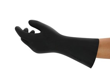 Ansell 29-865 Negro 9 a 9.5 Neopreno No compatible Guantes resistentes a productos químicos - Longitud 13 pulg. - 076490-16313