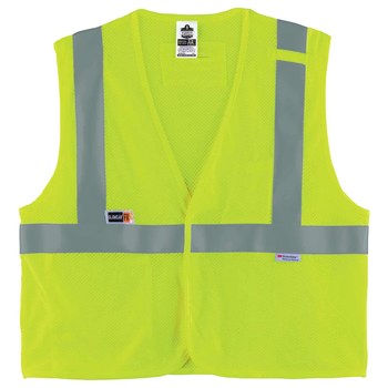 Ergodyne Glowear 8260FRHL Chaleco de alta visibilidad 21495 - tamaño Grande/XG - Modacrílico - Lima de alta visibilidad - ANSI clase 2