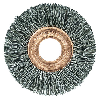 Weiler 15753 Cepillo de rueda - Rizado Acero cerda