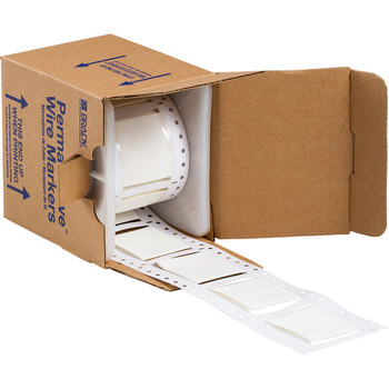 Brady Permasleeve 3PS-1500-2-WT Funda de impresora troquelada - 2 pulg. x 2.433 pulg. - Blanco - B-342