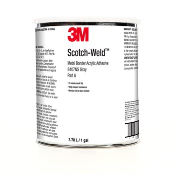 3M Scotch-Weld Metal Bonder DP8407NS Gris Acelerador (parte A) Adhesivo acrílico, 1 gal Cubeta, 8407NS | RSHughes.mx
