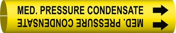 Imágen de Brady Negro sobre amarillo Plástico 4094-F Marcador de tubería con correa (Imagen principal del producto)