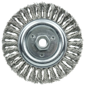 Weiler Roughneck 08926 Cepillo de rueda - Anudado - Circular trenzado Acero inoxidable cerda