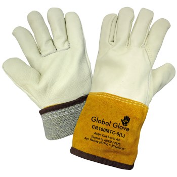 Imágen de Global Glove CR100MTC Blanco Grande Cuero Grano Cuero vacuno Guante para soldadura (Imagen principal del producto)