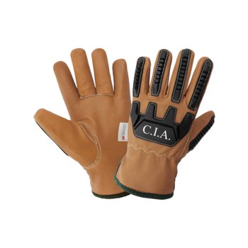 Global Glove CIA3800INT Marrón Grande Cuero Grano Piel de cabra Guantes resistentes a cortes - cia3800int lg