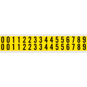 Imágen de Brady Serie 34 Negro sobre amarillo Interior Paño de vinilo Serie 34 34210 Kit de etiquetas de números (Imagen principal del producto)