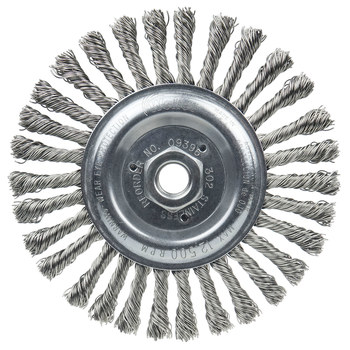 Weiler Roughneck 09396 Cepillo de rueda - Anudado - Circular trenzado Acero inoxidable cerda