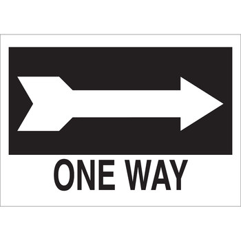 Imágen de Brady B-401 Poliestireno Rectángulo Negro Inglés Carteles de alto, control de tráfico y pancartas 22467 (Imagen principal del producto)