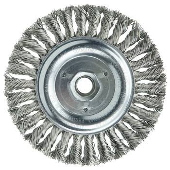 Weiler Roughneck 08926 Cepillo de rueda - Anudado - Circular trenzado Acero inoxidable cerda