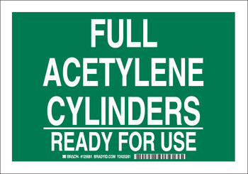 Imágen de Brady B-555 Aluminio Rectángulo Verde Inglés Señal de almacenamiento de productos químicos 125682 (Imagen principal del producto)
