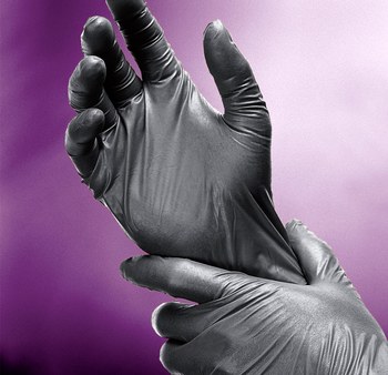 Adenna Shadow Negro Grande Nitrilo Guantes desechables - Grado Examen médico - nutrend shd936