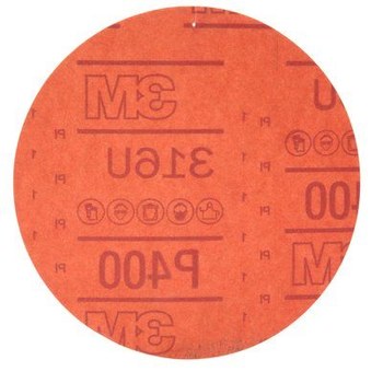 3M Hookit Óxido de aluminio Rojo Disco de velcro - Óxido de aluminio - 6 pulg. - 400 - 01218