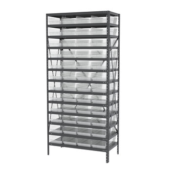 Imagen de Akro-mils AS1879158SC 6500 lb Ajustable Transparente Gris Revestido en polvo Acero 22 ga Abierto Ajustable Sistema de estantería fijo (Imagen principal del producto)